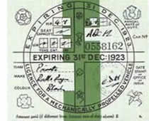The first coloured Tax Disc